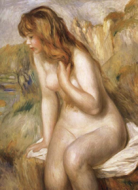 Pierre Renoir Bather Seated on a Rock Germany oil painting art